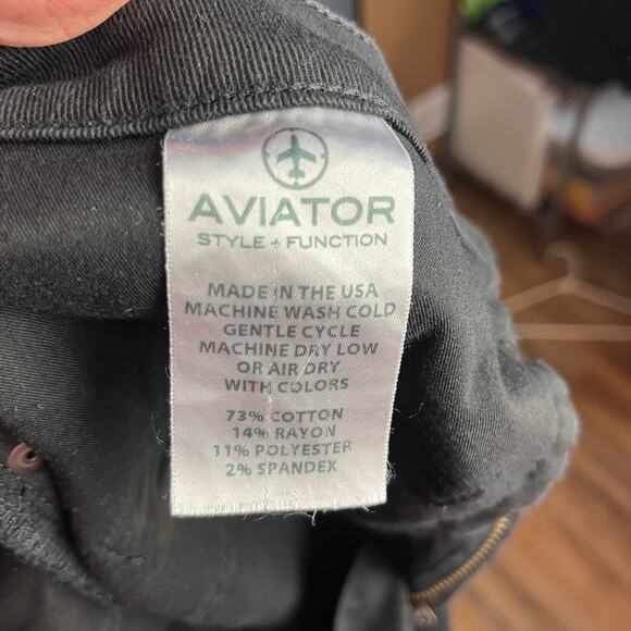 Aviator Nation Black Jeans Straight Leg Sz 34 Western Trendy Coastal Cowgirl - Picture 8 of 9